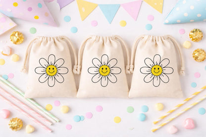 Retro Daisy Party Favor Goodie Treat Bags