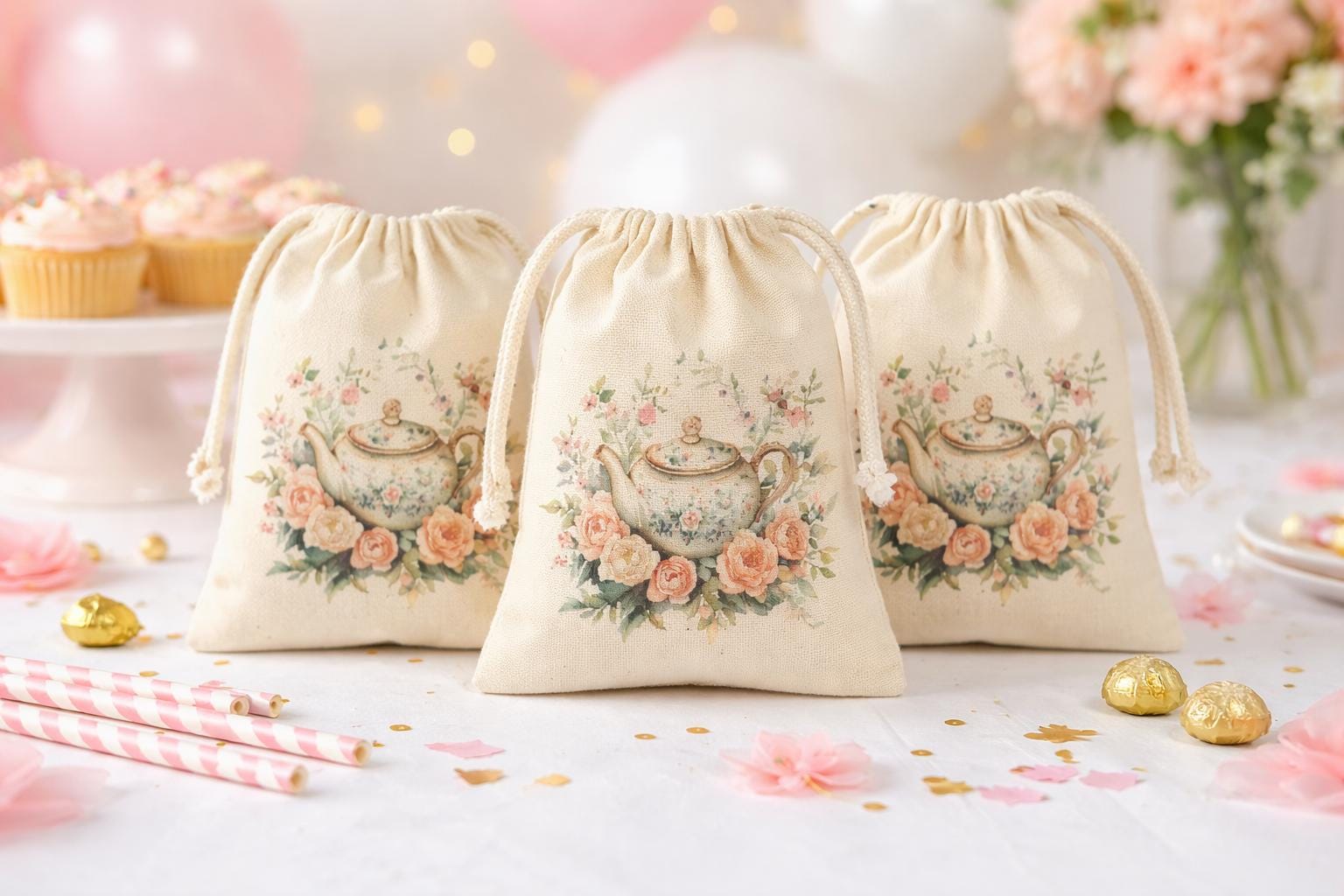 Tea Garden Party Favor Bags